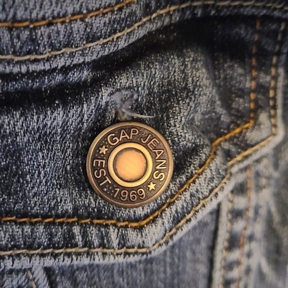 GAP Women's Blue Button Down Denim Jean Jacket Medium Wash Size XS - Picture 6 of 6